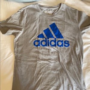 Adidas blue and grey tee women’s